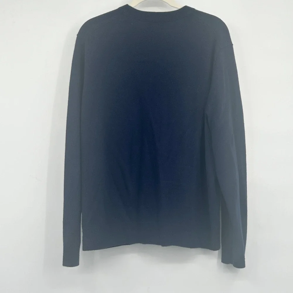 Banana Republic Mens Navy Blue 100% Cashmere Classic Minimalist Sweater Size‎ L